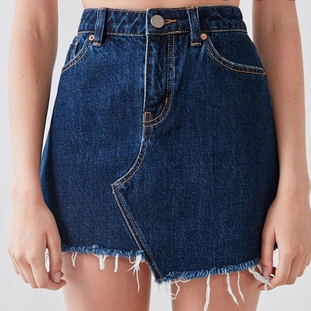 NFS Urban Outfitters BDG Asymmetrical Blue Denim Skirt